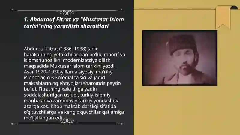 Abdurauf Fitratning "Muxtasar islom tarixi" 3