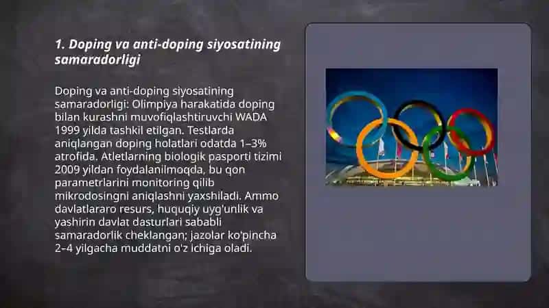 Doping va anti-doping siyosatining samaradorligi 3