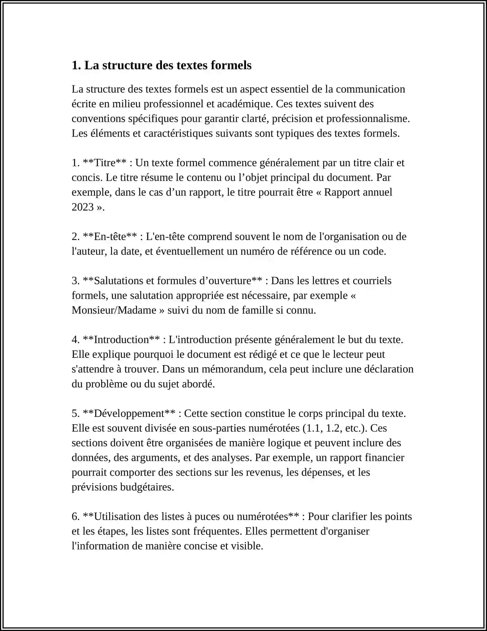 TEXTES FORMELS, INFORMELS ET SPÉCIALS 3