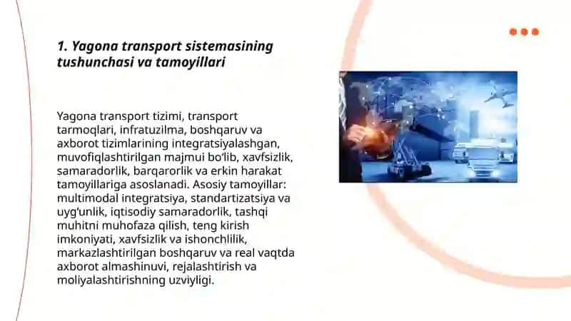 Yagona transport sistemasi va ahamiyati 3
