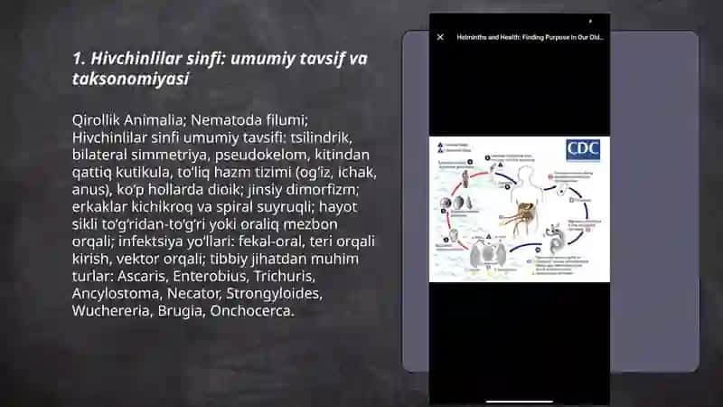 Tibbiy Parazitologiya. Hivchinlilar sinfi. Parazitologiya. 3