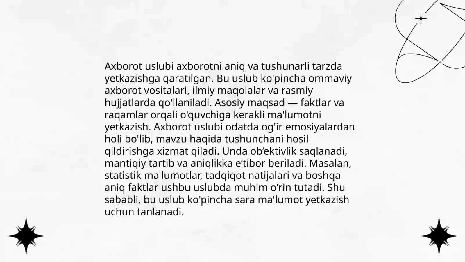 Axborot uslubi. Muloqot tilini optimallashtirish 3
