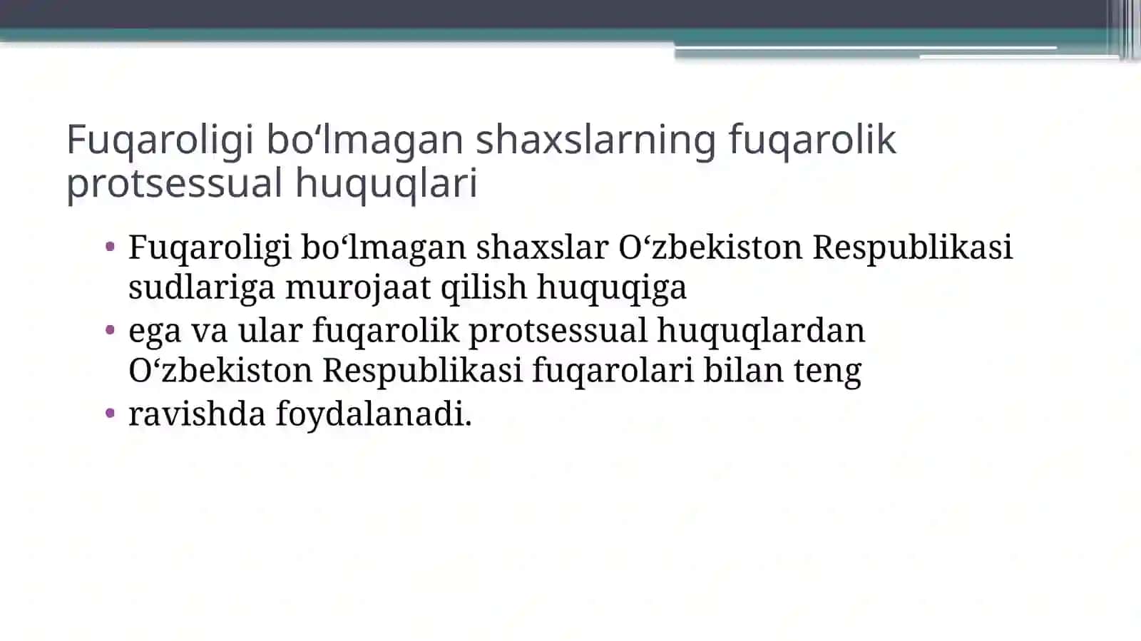 FUQAROLIK PROTSESSIDA ChET EL FUQAROLARI VA TAShKILOTLARINING,FUQAROLIGI BO‘LMAGAN ShAXSLARNING IShTIROKI 3