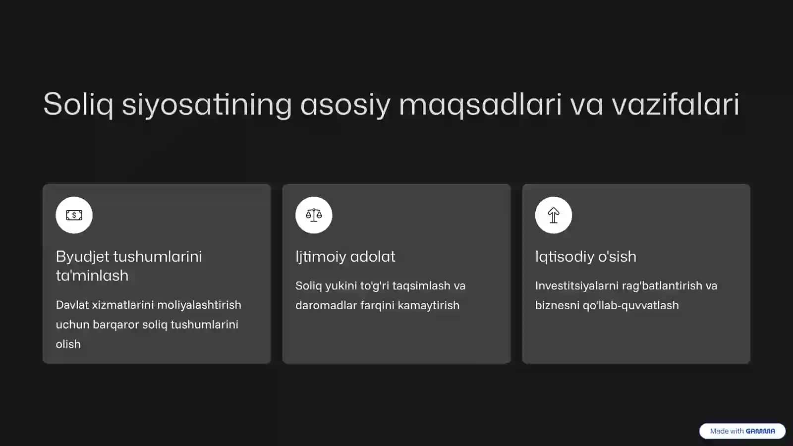 Soliq Siyosatining Asosiy Yo'nalishlari: Samaradorlik va Barqarorlik 3