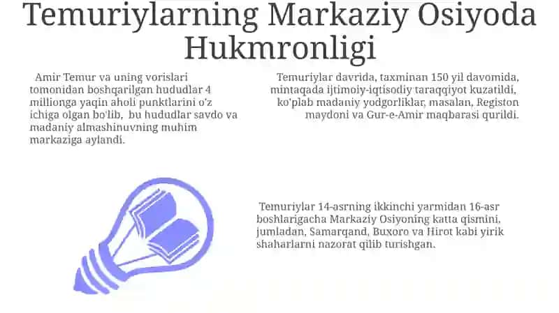 Temuriylar Davlatining Kengayishi va Hukmronligi 3