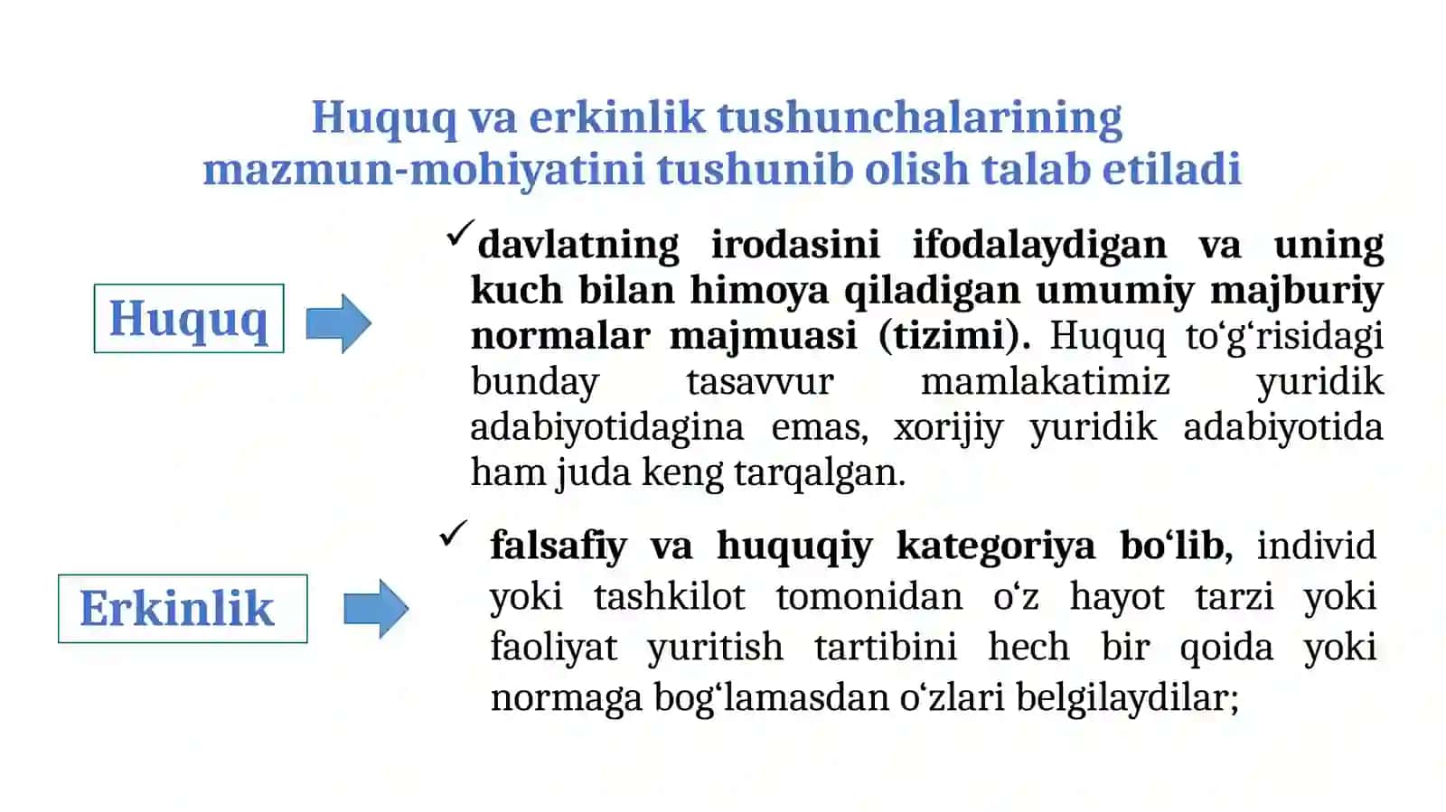 INSON HAMDA FUQARONING HUQUQ VA ERKINLIKLARI KAFOLATLARI 3