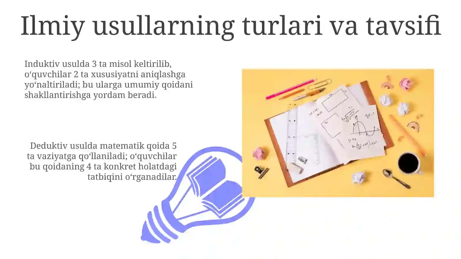 Matematikani o'qitishning ilmiy usullari 3