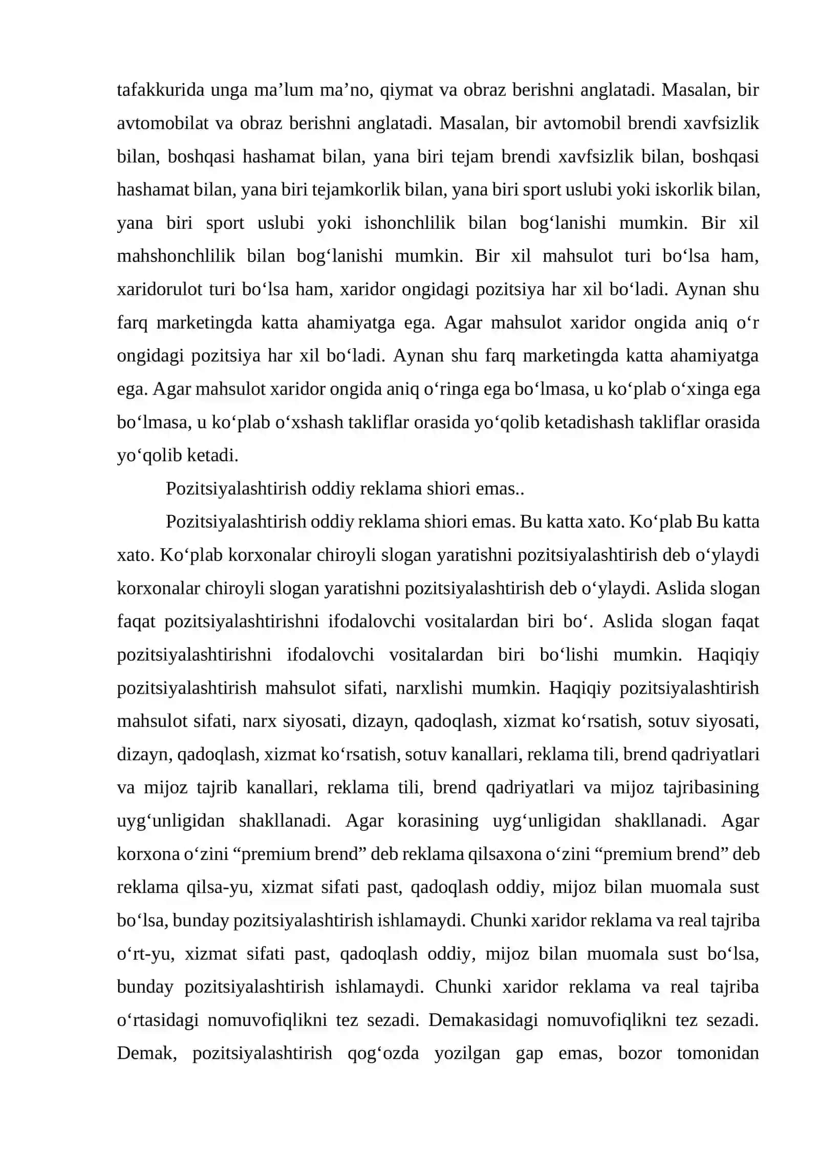 Tovarni bozorda pozitsiyalashtirish 3