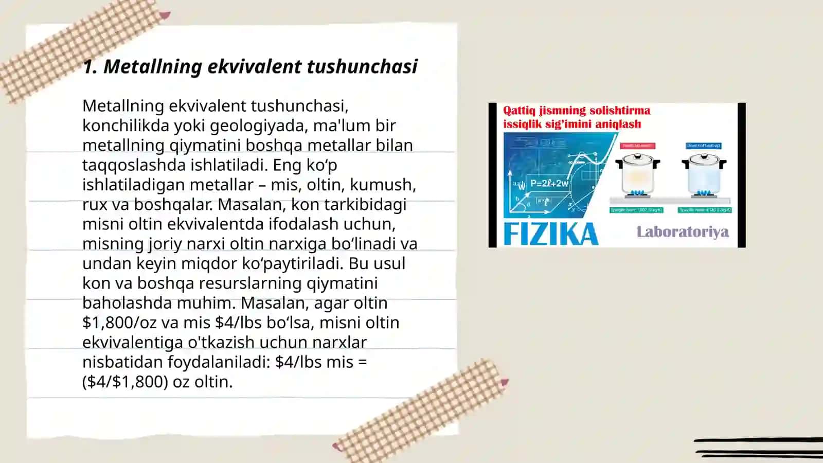 Metallning ekvivalentini vodorodga nisbatan aniqlash 3