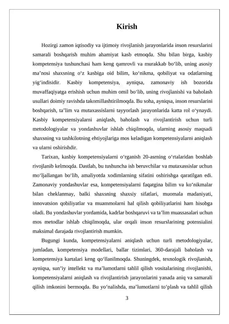 Kasbiy Kompetensiya va Ung Nisbatan Yondashuvlar Asosida Ma'lumotlar To'plash 3