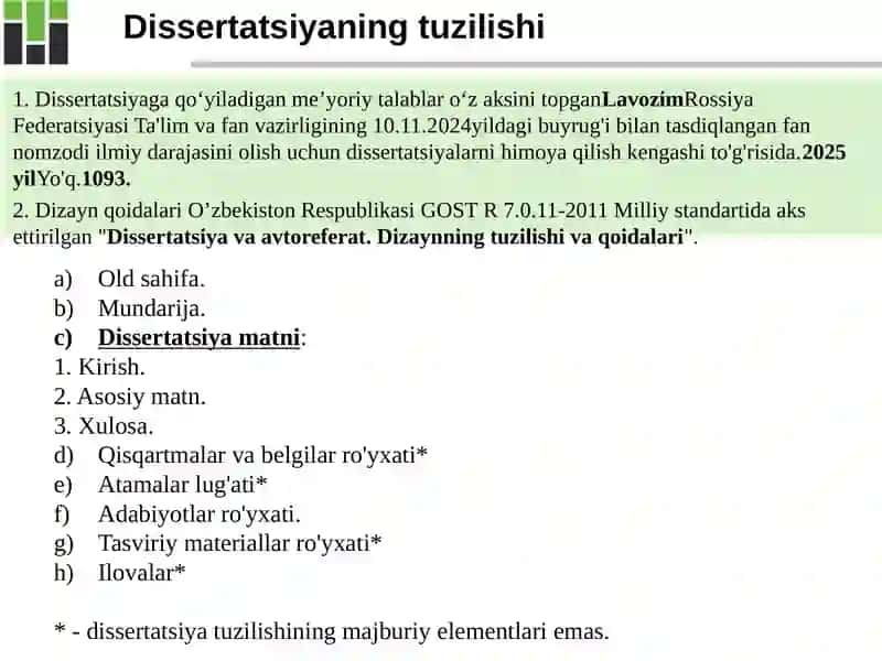 Dissertatsiyatayyorlash qoidalari 3
