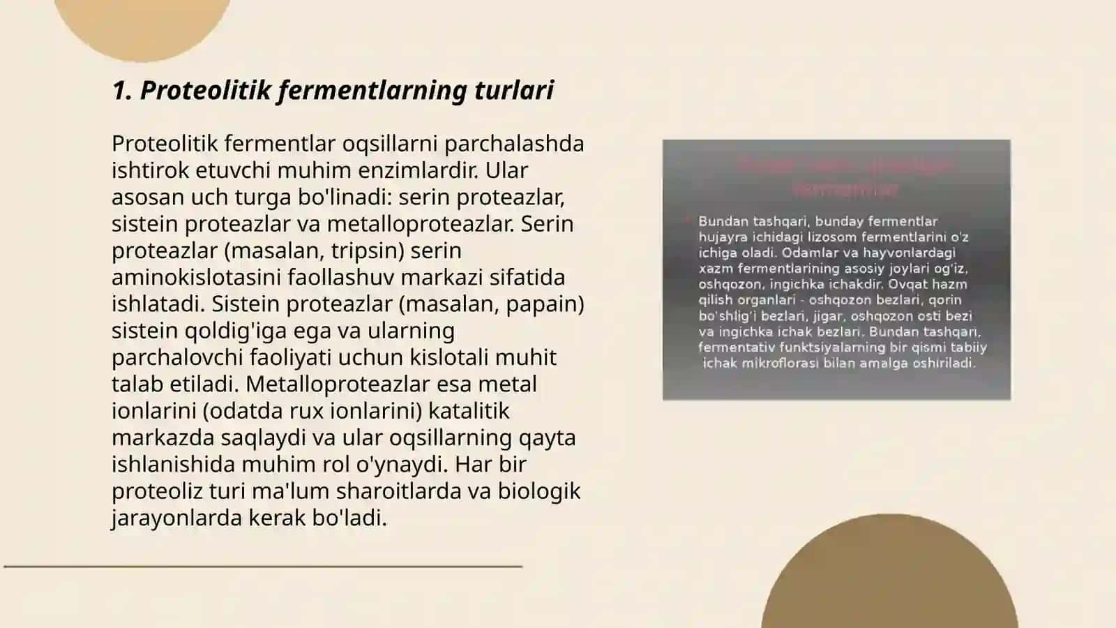 Oziq-ovqat sanoatida proteolitik fermentlar 3