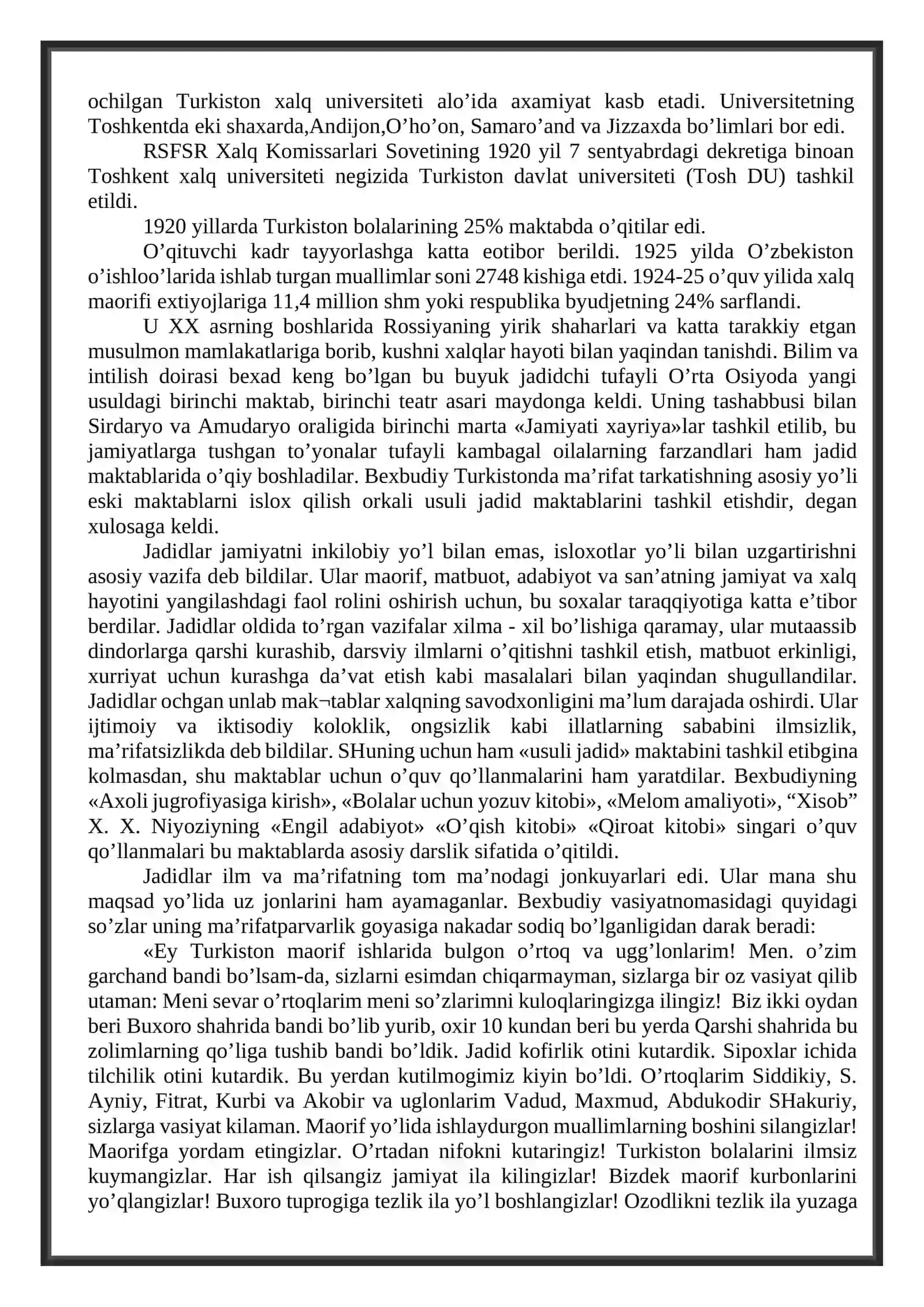 1917-1991 yillarda O’zbekistonda ta’lim tizimi va pedagogika fani rivoji 3