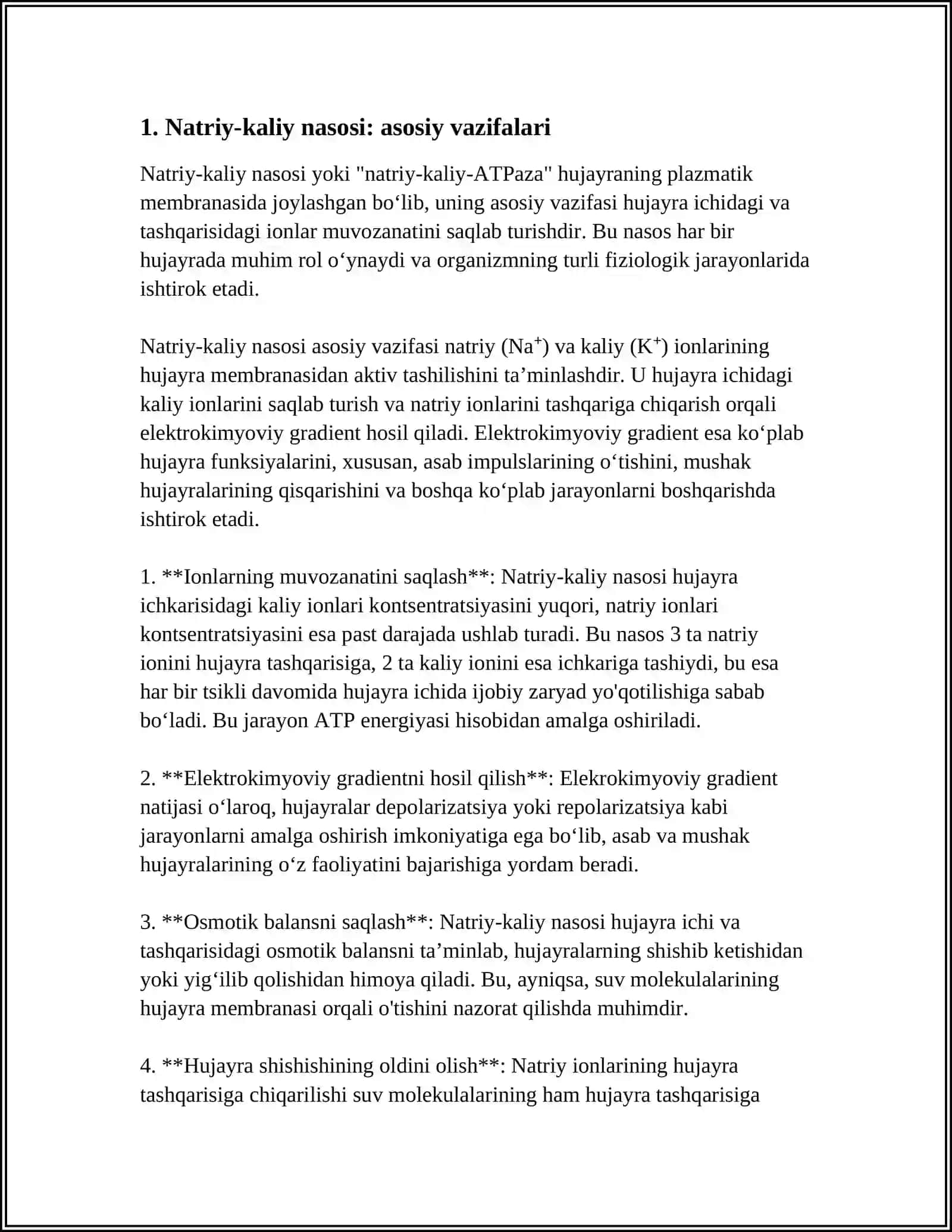 NATRIY-KALIY NASOSINING ISHLASH MEXANIZMI VA UNING HUJAYRA POTENSIALIGA TA’SIRI 3