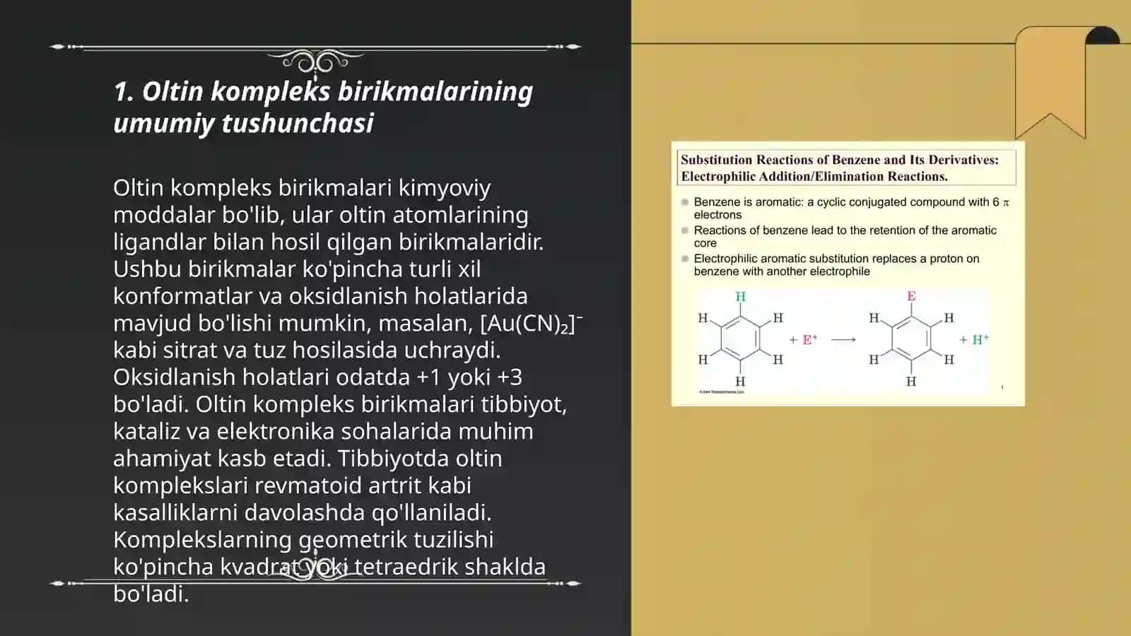 Oltin kompleks birikmalari olinish usullari kimyoviy xossalari 3