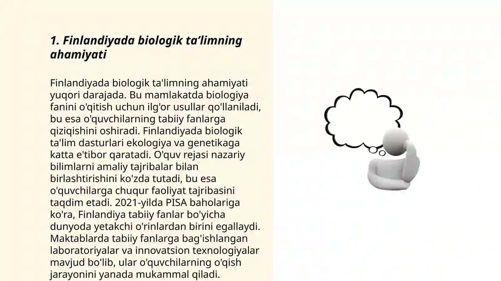 Finlandiyada biologik taʼlimning roli 3