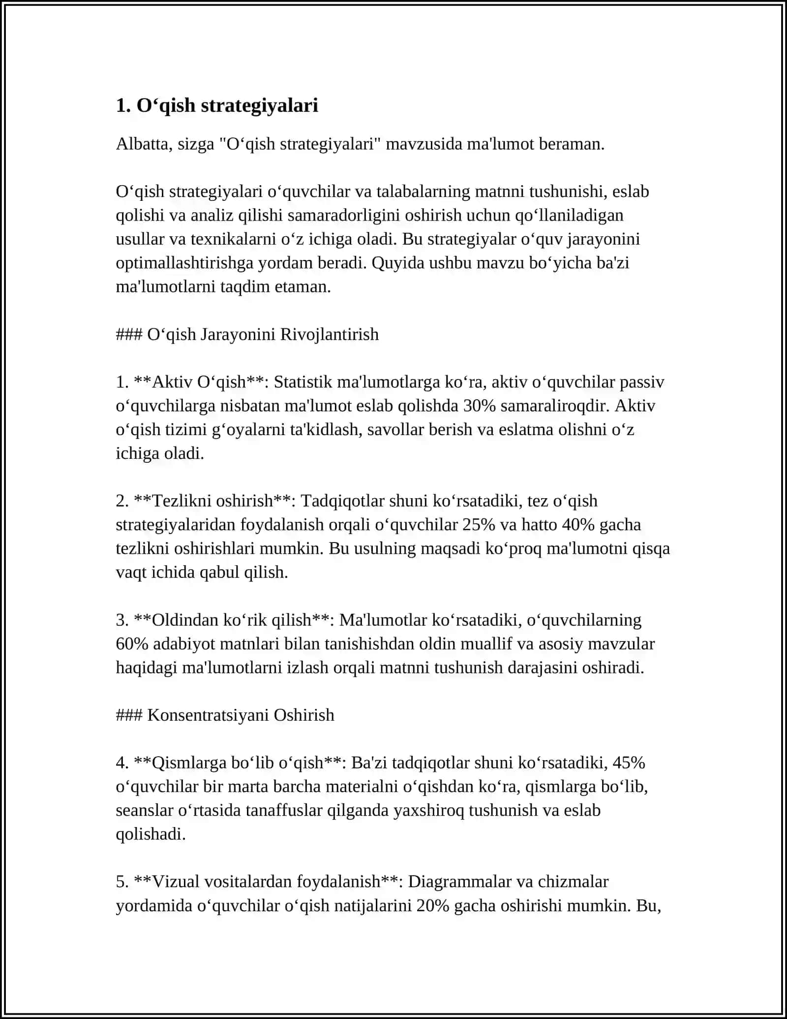 STANDART OQIMLAR. OʻQISH YOZISH OQIMLARI 3