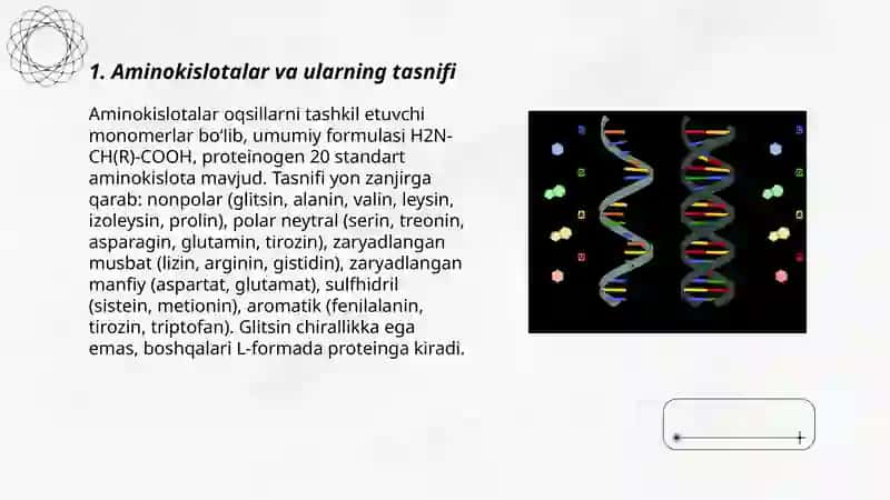Aminokislotalar va ularning tasnifi 3