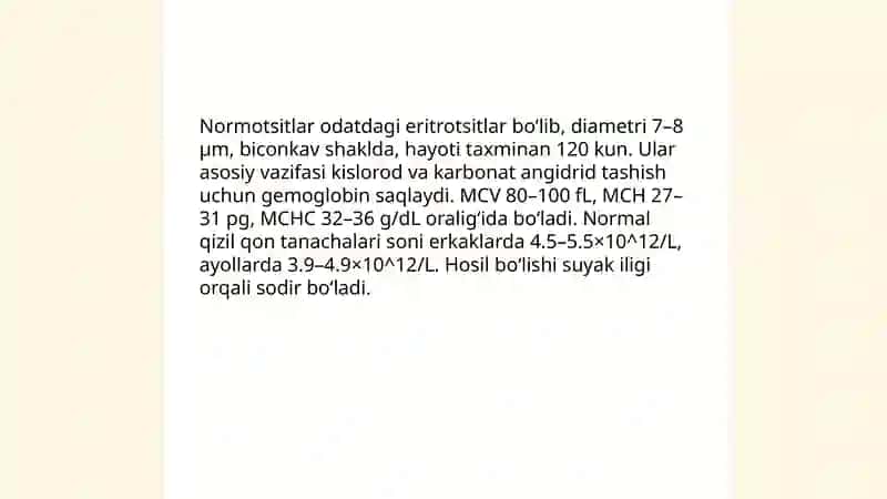 Eritrositlar turlari 3