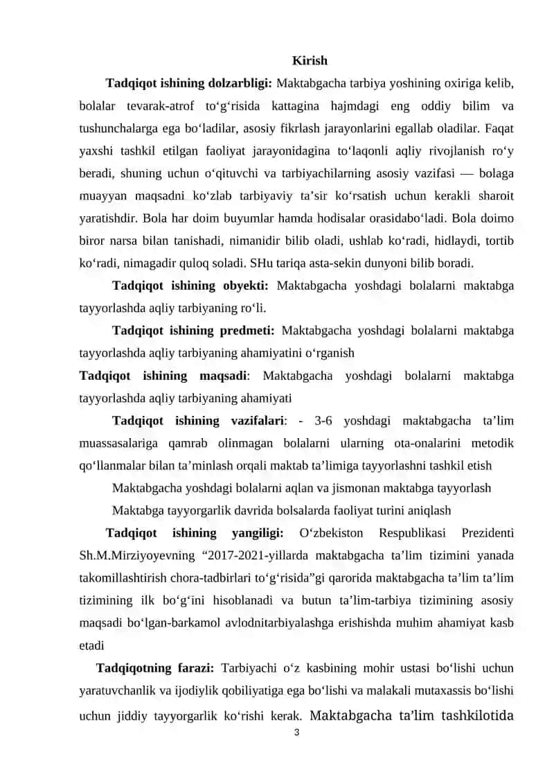 Bolalarni maktabgacha tayyorlashda aqliy tarbiyaning ahamiyati 3