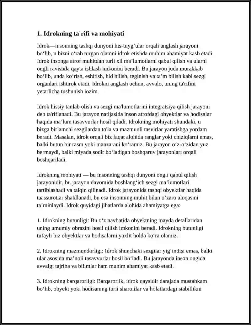 IDROKNING TA’RIFI VA UNING XUSUSIYATLARI 3