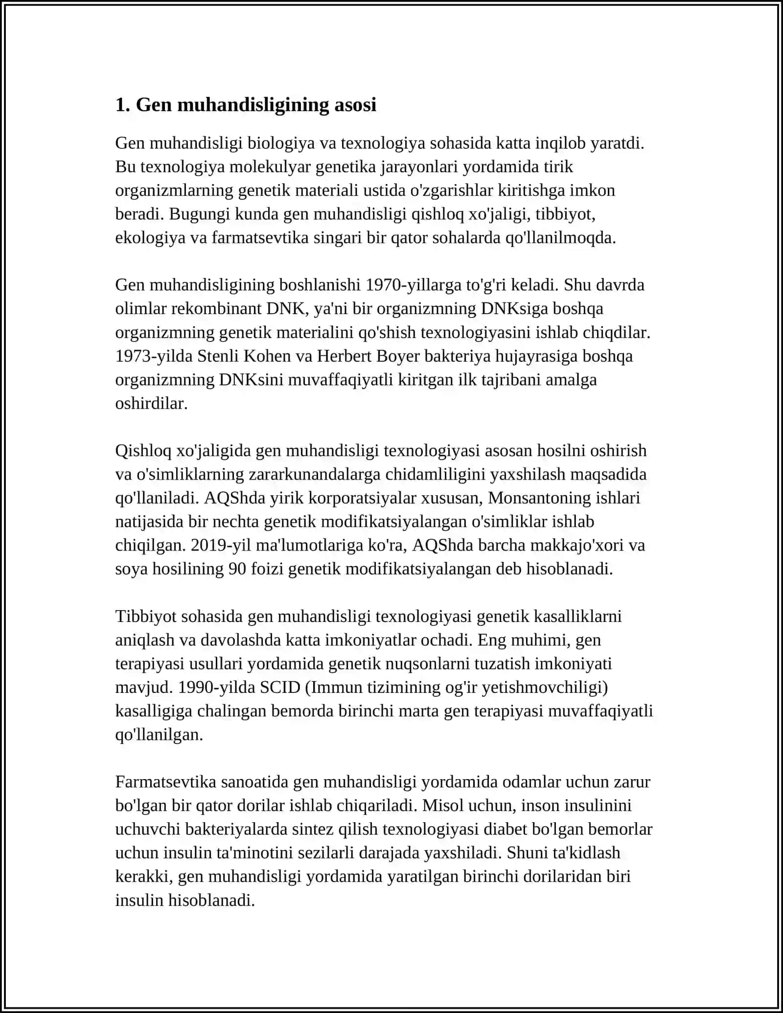GEN MUHANDISLIGI YORDAMIDA TRANSGEN OʻSIMLIKLARNI OLISH 3