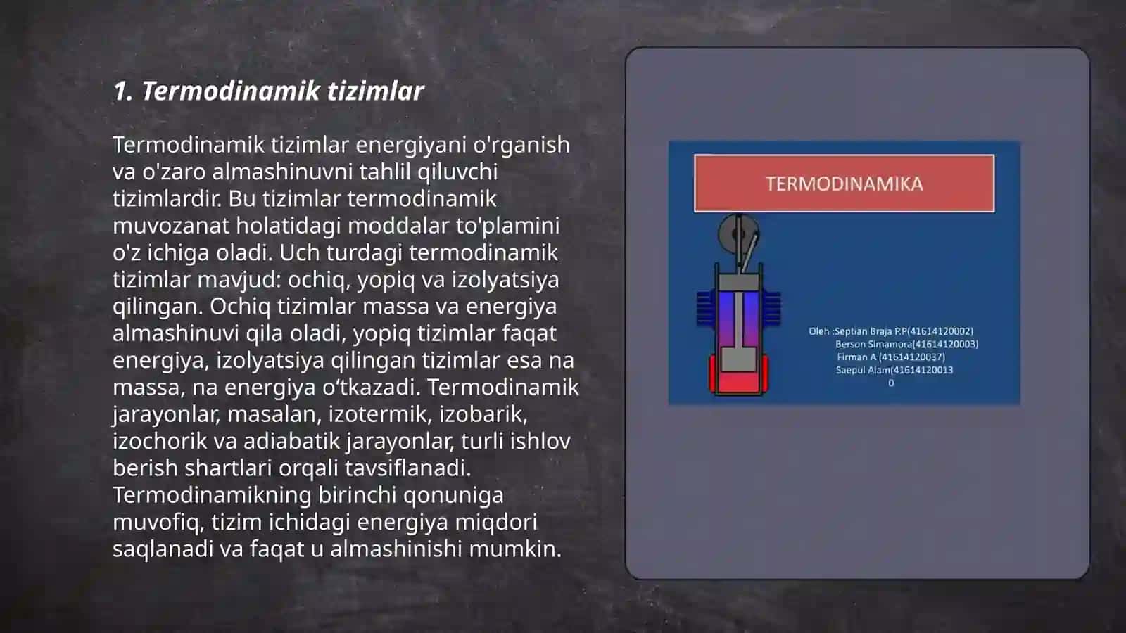 Kimyoviy termodinamikaning asosiy tushunchalari; Osmos hodisas 3