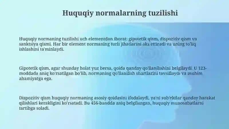 Xuquq normalari tuzilishi va turlari 3