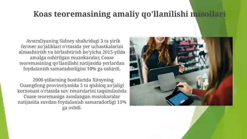 Koase Teoremasi va Tranzaksiya Xarajatlarining O'zaro Aloqasi 3