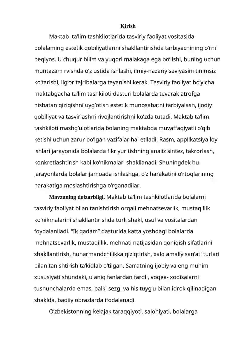“Bolalar tasviriy faoliyatida idrok qilishning rivajlanish” 3