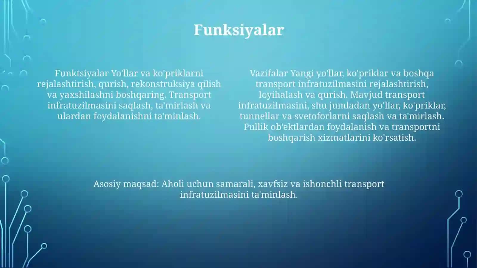 Yo’L Xo’Jaligi Korxonalari Kuyidagi Asosiy Ishlarni Amalga Oshiradi Va Uning AsosiyMaqsadi 3