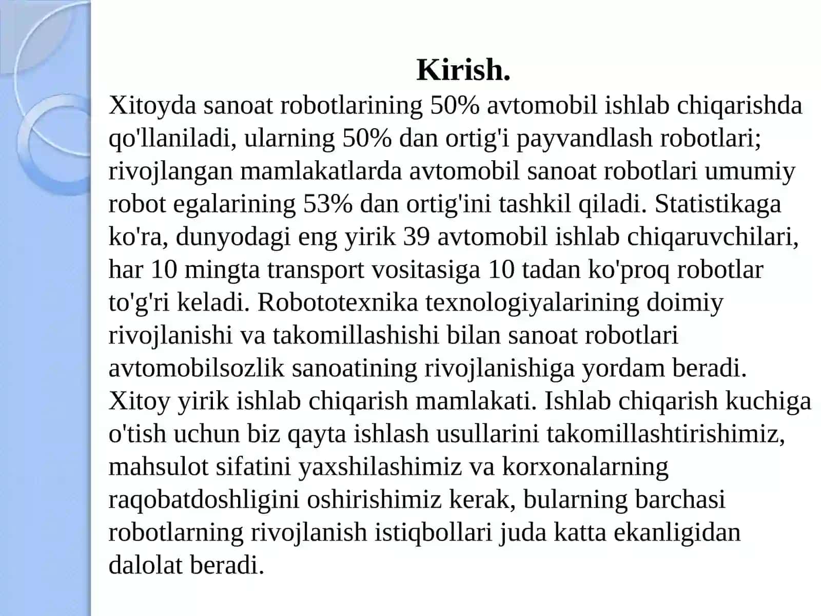 Avtomobil sozlik da qo'llaniladigan robotlar 3