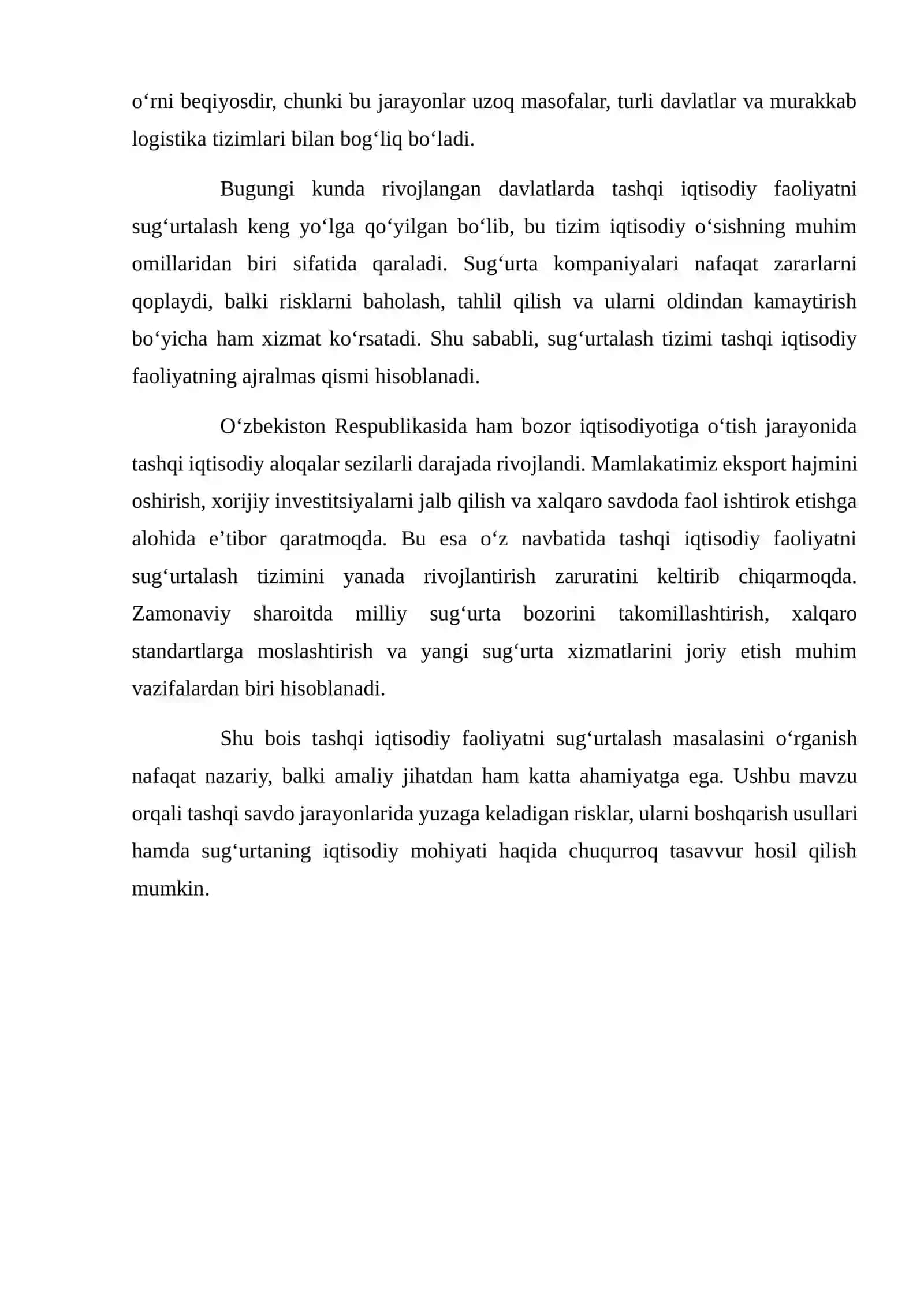 Tashqi Iqtisodiy Faoliyatni Sug‘urtalash 3