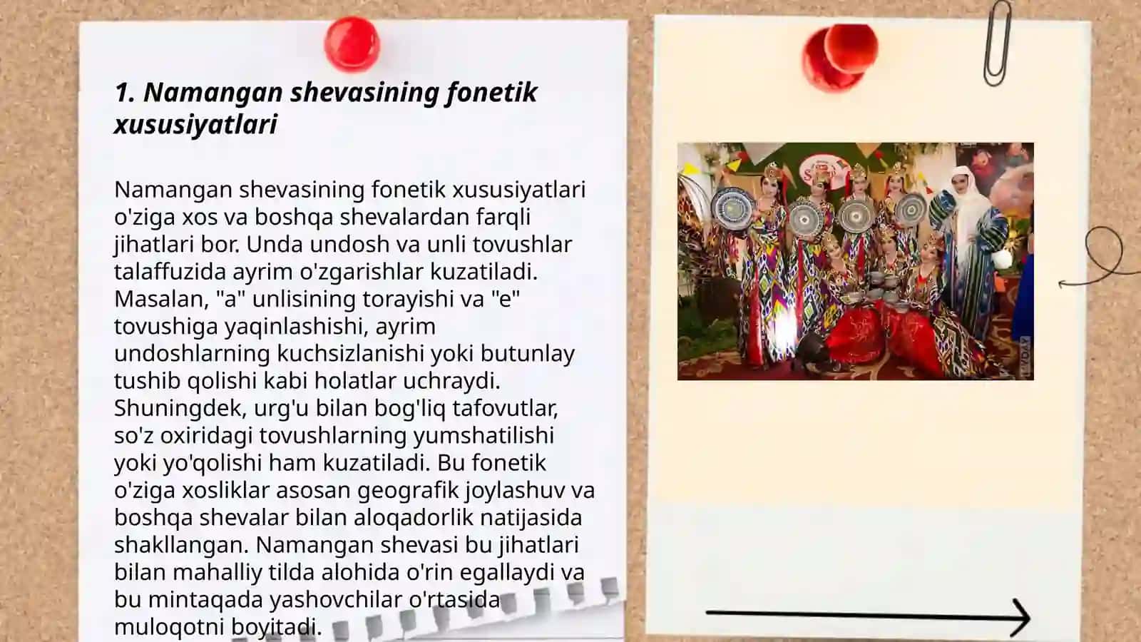 Namangan shevasining xususiyatlari, milliy taomlari va urf-odatlari 3