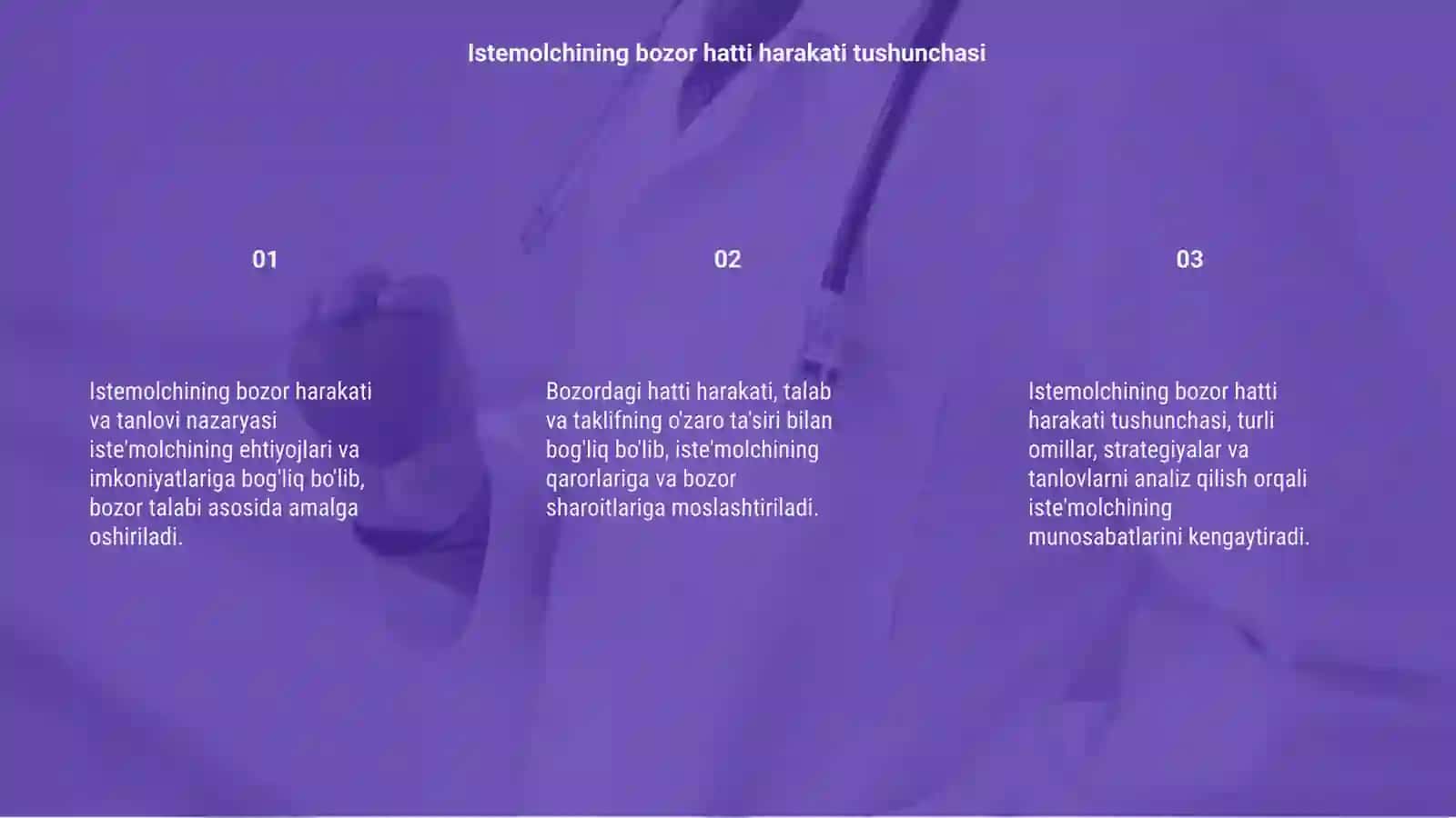 Istemolchining bozordagi hatti harakati va uning tanlovi nazaryasi 3