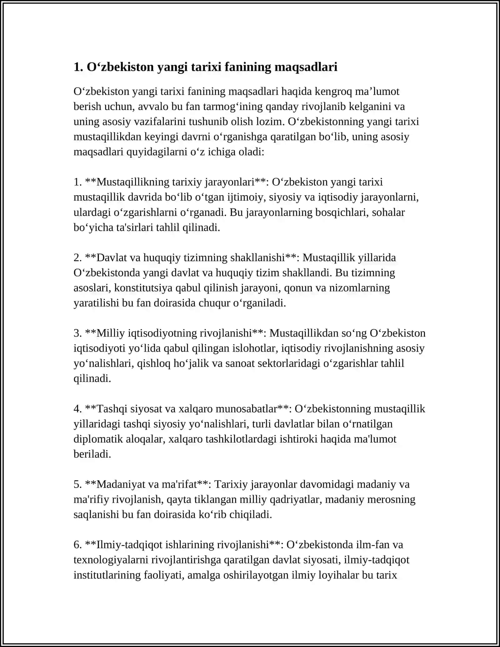OʻzbekistonNING ENG YANGI TARIXI OʻQUV FANINING MAQSADI VA VAZIFALARI,NAZARIY - METODOLOGIK TAMOYILLARI 3