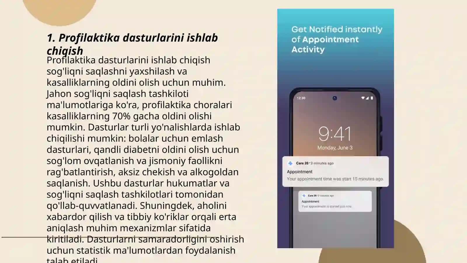 Birlamchi tibbiy sanitariya yordam muassasalarining kasallikni oldini olish bo'yicha vazifalari 3