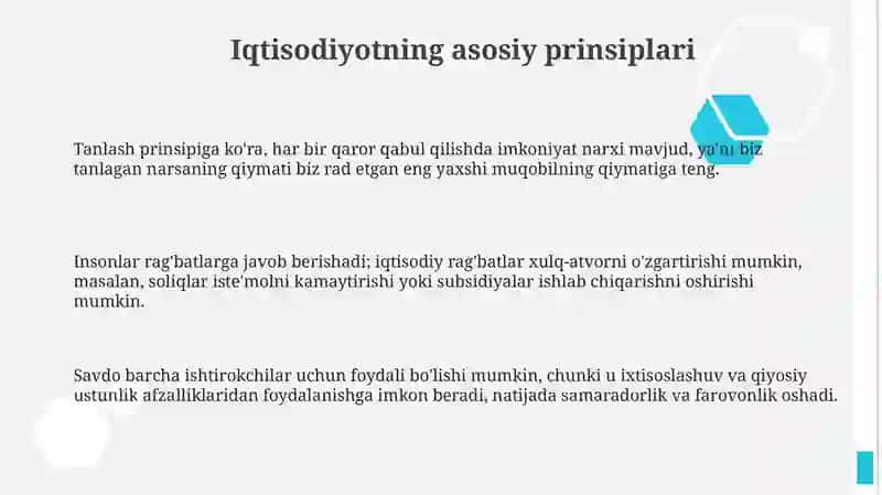 Iqtisodiyotning asosiy prinsiplari 3