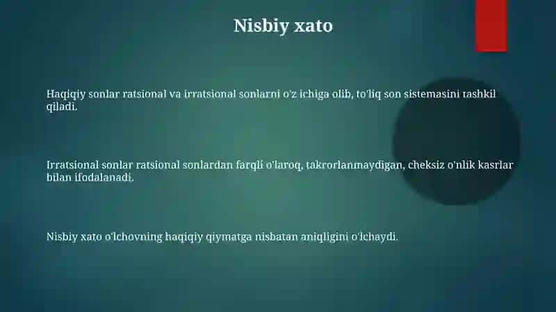 Haqiqiy sonlar 3