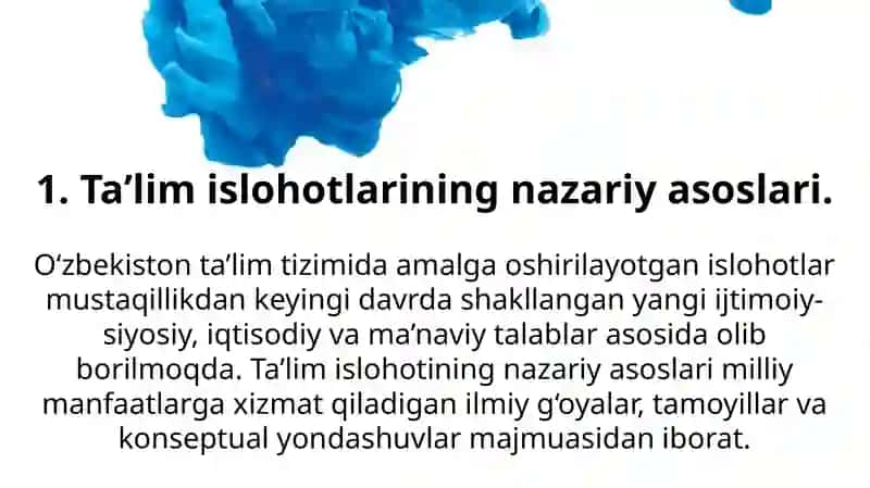 Ta'lim islohotlarining nazariy asoslari 3