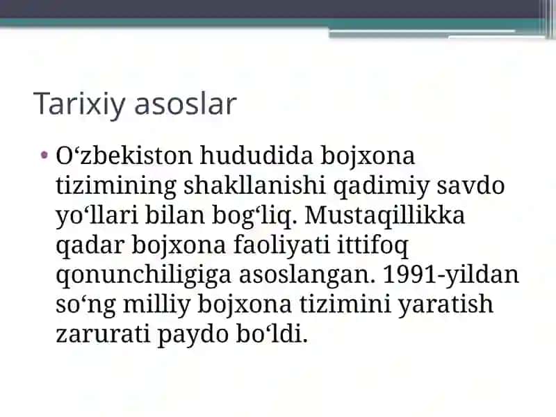 O'zbekiston Respublikasi Davlat bo'jxona organlari faoliyatining tashkiloti va huquqiy asoslari 3