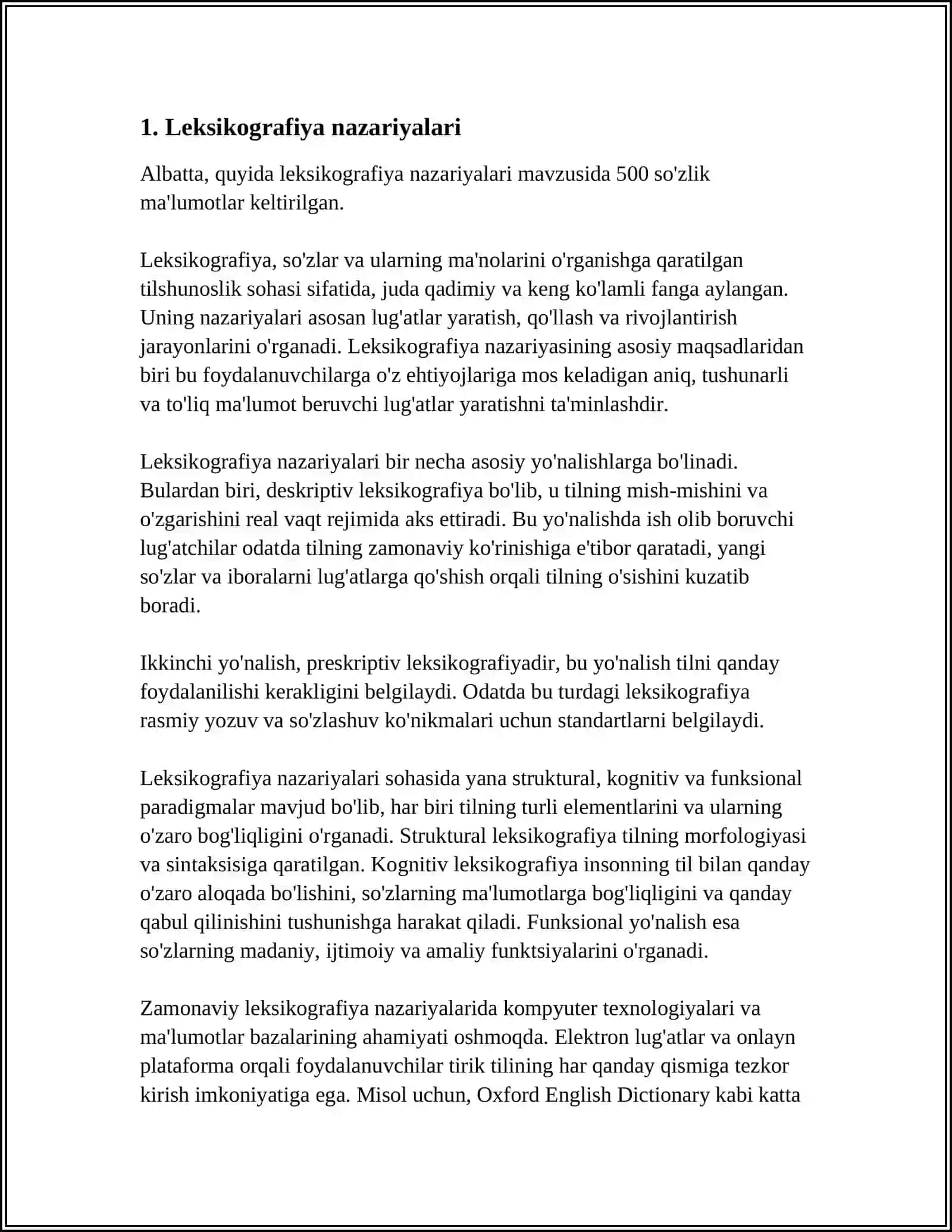 TILNING LUGʻAT TARKIBI. LEKSIKOGRAFIYA LUGʻAT TURLARI 3