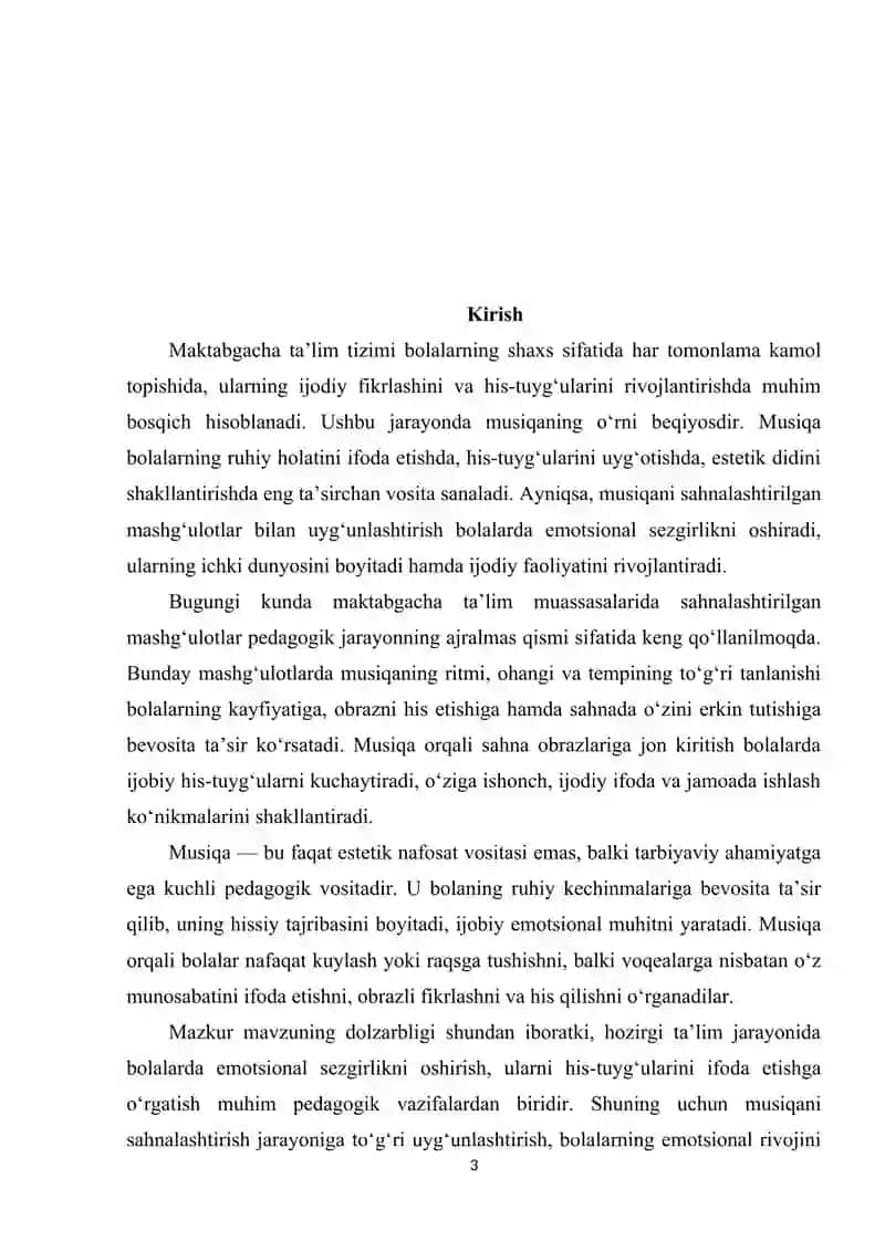 Musiqa orqali saxnalashtirishda emotsional tasirini oshirish 3