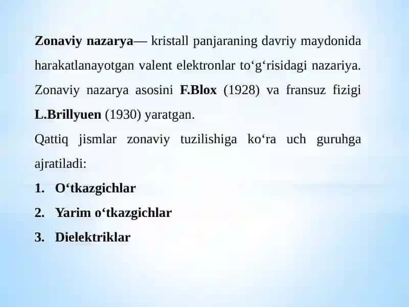 Qattiq Jismlar Fizikasi 3