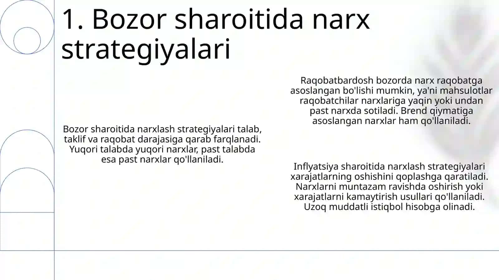 bozor sharoitida narx belgilash tamiyillar 3