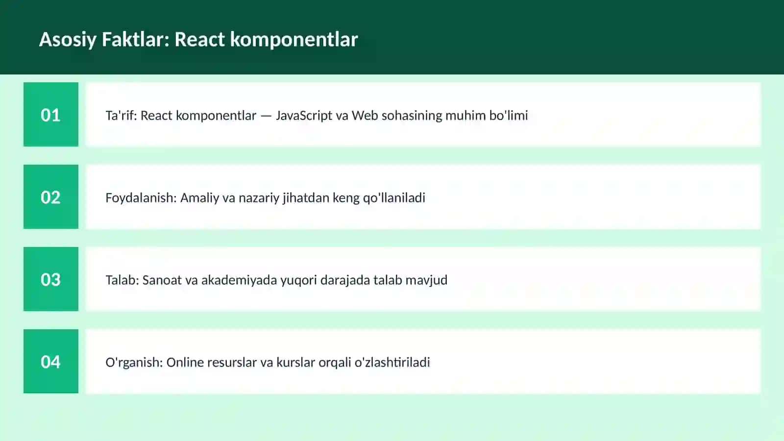 React komponentlar 3