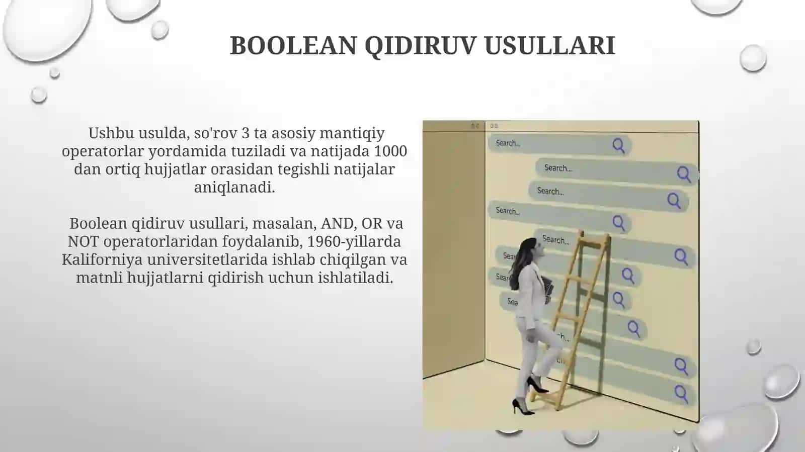 Boolean qidiruv usullari 3