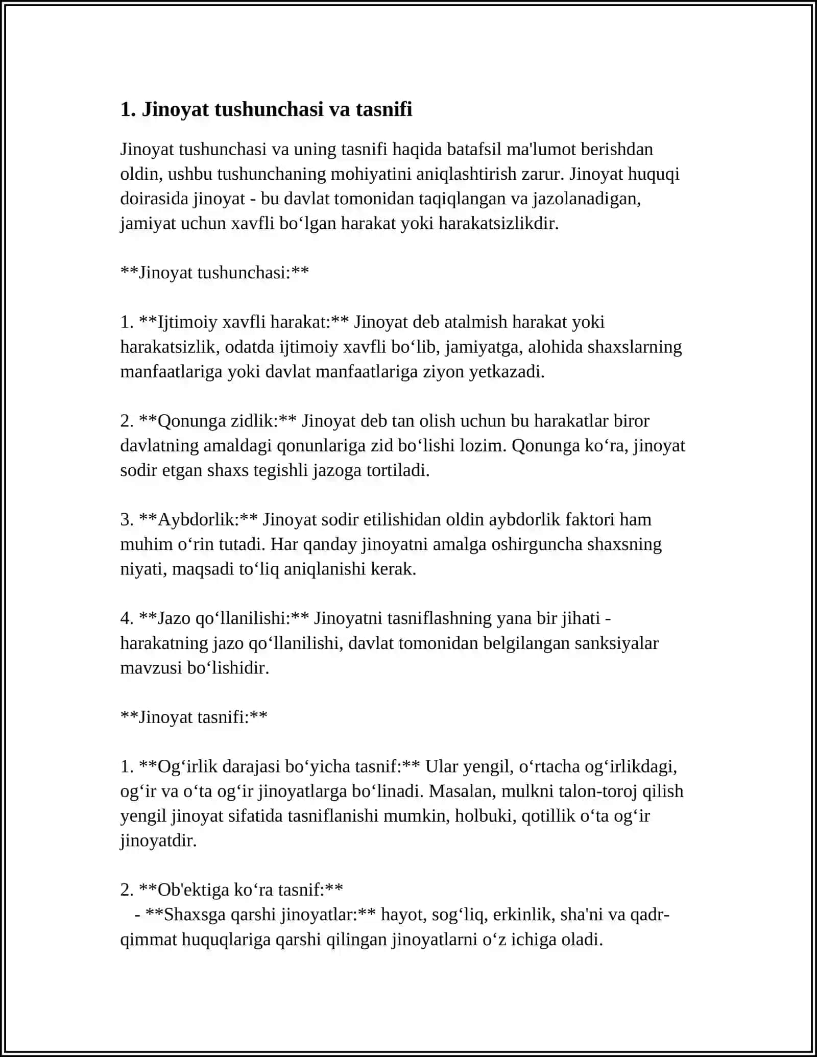MUSTAQIL ISH Mavzu: HUQUQBUZARLIK 3