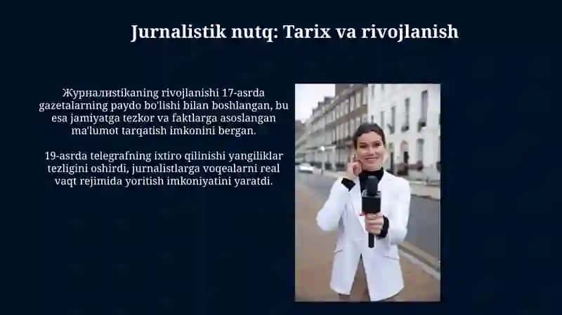 Jurnalistik nutq: Tarix va rivojlanish 3