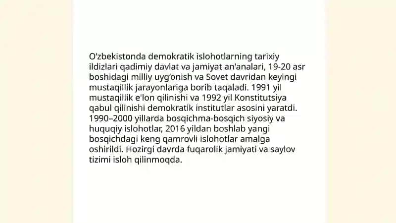 O‘zbekistonda demokratik islohotlar 3